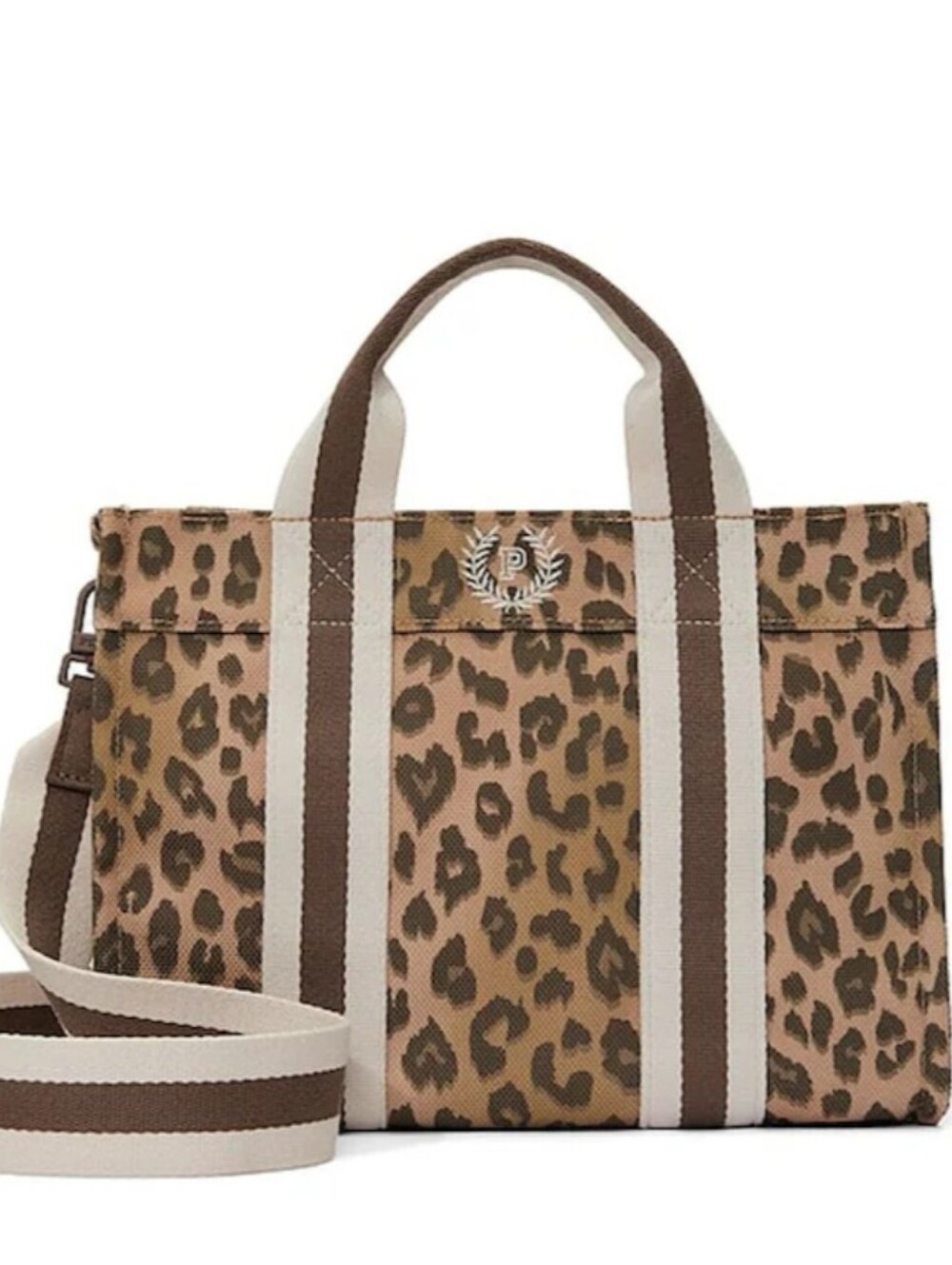 PINK Victoria's Secret Leopard Print Canvas Mini Tote Bag NEW